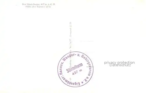 AK / Ansichtskarte Hameln_Weser Der Suentelturm auf dem Suentel Hameln Weser