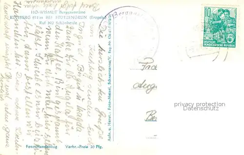 AK / Ansichtskarte Kuhberg_Stuetzengruen HO Gaststaette Kuhberg Kuhberg_Stuetzengruen