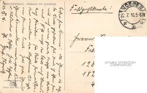 AK / Ansichtskarte Mildenau Panorama Blumenwiese Feldpost Mildenau