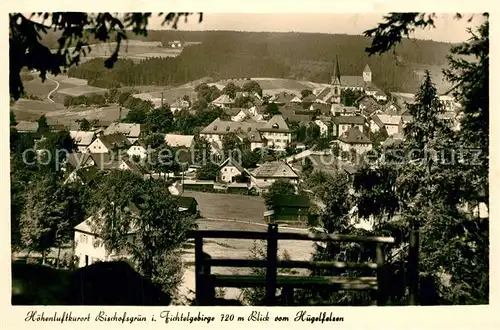 AK / Ansichtskarte Bischofsgruen Panorama Blick vom Huegelfelsen Bischofsgruen