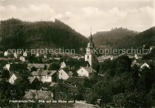 AK / Ansichtskarte Friedrichroda Blick zur Kirche Gottlob Friedrichroda