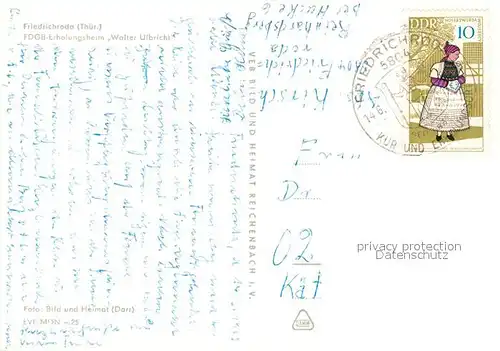 AK / Ansichtskarte Friedrichroda FDGB Erholungsheim Walter Ulbricht Friedrichroda