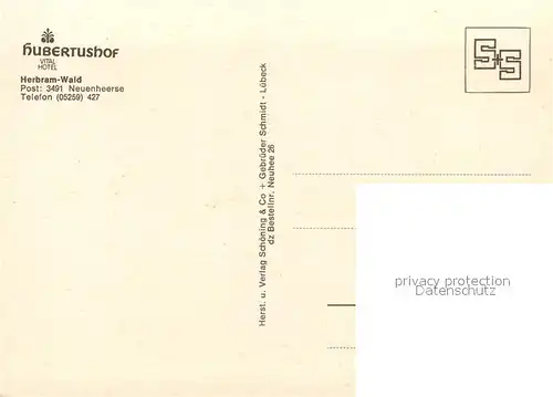 AK / Ansichtskarte Neuenheerse Hubertushof Herbram Wald Neuenheerse
