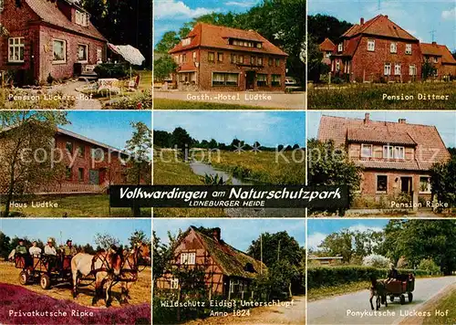 AK / Ansichtskarte Volkwardingen Pension Lueckers Hof Gasthaus Hotel Luedtke Pension Dittmer Volkwardingen