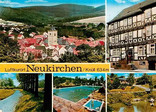 AK / Ansichtskarte Neukirchen_Knuellgebirge Fliegeraufnahme Freibad  Neukirchen Knuellgebirge