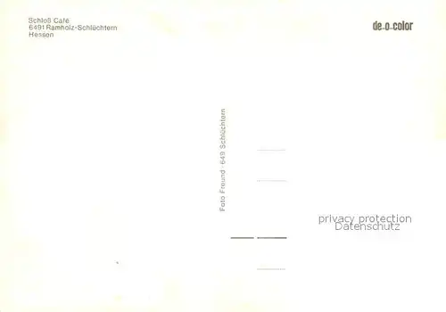 AK / Ansichtskarte Ramholz Schloss Cafe Ramholz