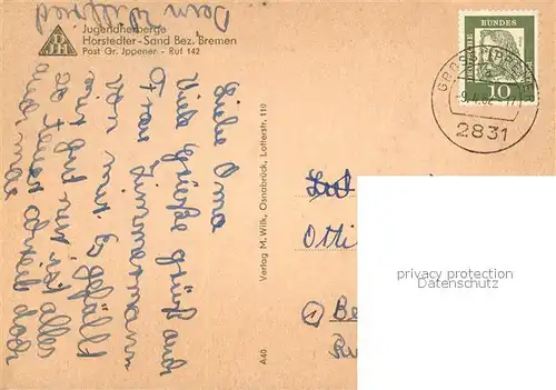 AK / Ansichtskarte Bremen Sand Jugendherberge Horstedter Bremen