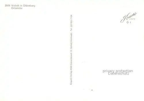 AK / Ansichtskarte Visbek Ortsmitte Kirche Hotel Visbek