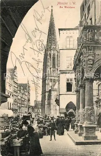 AK / Ansichtskarte Muenster_Westfalen Am Weinhaus Muenster_Westfalen