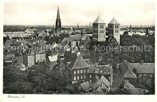 AK / Ansichtskarte Muenster_Westfalen Panorama Muenster_Westfalen