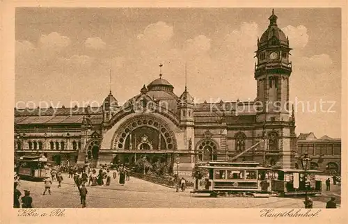 AK / Ansichtskarte Koeln_Rhein Hauptbahnhof Koeln_Rhein