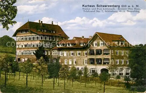 AK / Ansichtskarte Schoemberg_Schwarzwald Kurhaus Schwarzenberg Schoemberg Schwarzwald