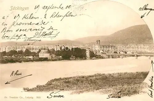 AK / Ansichtskarte Saeckingen_Rhein Panorama Saeckingen Rhein