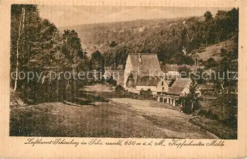 AK / Ansichtskarte Schoemberg_Schwarzwald Kapfenhardter Muehle Schoemberg Schwarzwald