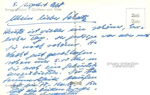 AK / Ansichtskarte Berggiesshuebel Clubhaus und Allee Berggiesshuebel