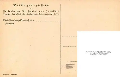 AK / Ansichtskarte Kipsdorf Erzgebirgs Heim Kipsdorf