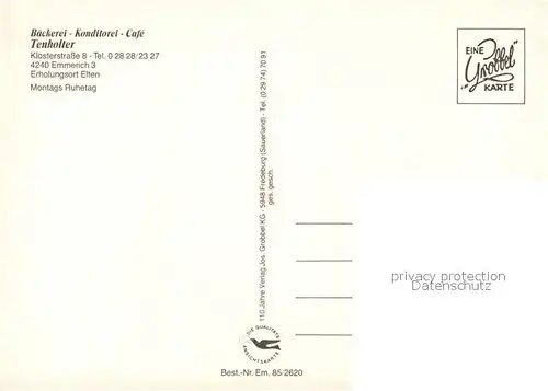 AK / Ansichtskarte Emmerich_Rhein Cafe Tenholter Terrasse Gastraeume Emmerich Rhein