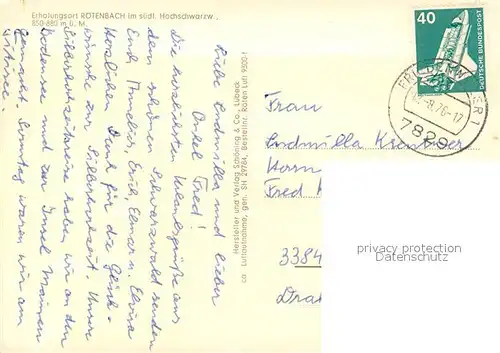 AK / Ansichtskarte Roetenbach_Baden Fliegeraufnahme Roetenbach_Baden