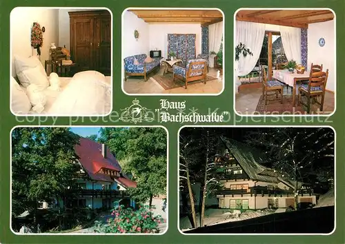 AK / Ansichtskarte Sasbachwalden Haus Bachschwalbe Gaststube Zimmer Sasbachwalden