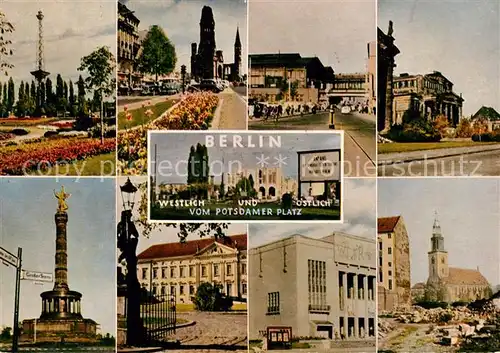 AK / Ansichtskarte Berlin Westlich und oestlich vom Potsdamer Platz Details Berlin