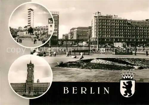 AK / Ansichtskarte Berlin Mueggelturm Rathaus Bahnhof Berlin