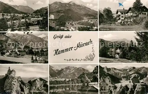 AK / Ansichtskarte Aurach_Hammer Landschaftspanorama Fischeralm Wendelstein Wolfsee Rotwand Bayerische Alpen Aurach Hammer