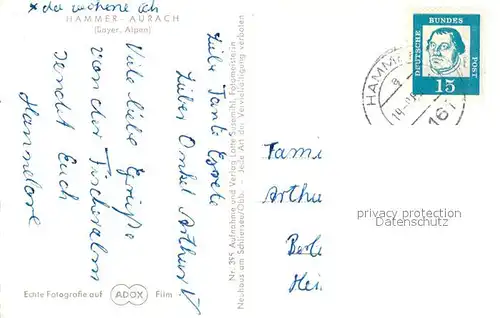 AK / Ansichtskarte Aurach_Hammer Landschaftspanorama Fischeralm Wendelstein Wolfsee Rotwand Bayerische Alpen Aurach Hammer