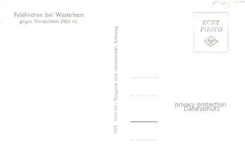 AK / Ansichtskarte Feldkirchen Westerham Ortsansicht mit Kirche Blick gegen Wendelstein Bayerische Alpen Feldkirchen Westerham