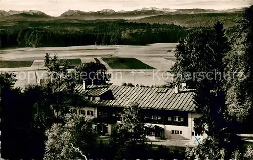 AK / Ansichtskarte Westerham_Bad_Aibling Erholungsheim Hohenfried Alpenpanorama Westerham_Bad_Aibling