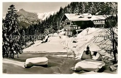 AK / Ansichtskarte Bayrischzell Berghotel Sudelfeld Winterlandschaft Alpen Bayrischzell