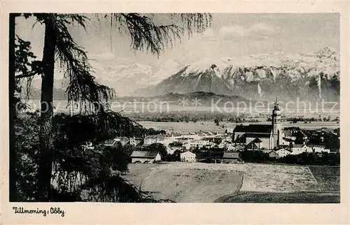 AK / Ansichtskarte Tittmoning_Salzach Gesamtansicht mit Alpenpanorama Tittmoning Salzach