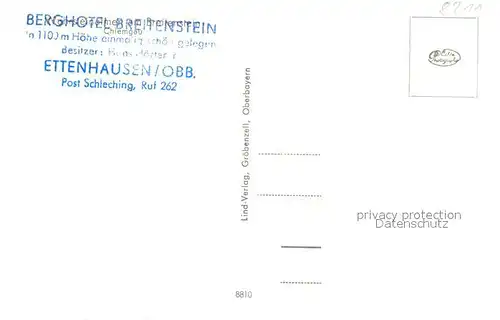 AK / Ansichtskarte Ettenhausen_Schleching Berghotel Breitenstein Alpen Ettenhausen_Schleching