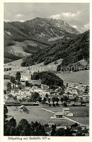 AK / Ansichtskarte Ruhpolding Gesamtansicht mit Blick zum Hochfelln Chiemgauer Alpen Ruhpolding