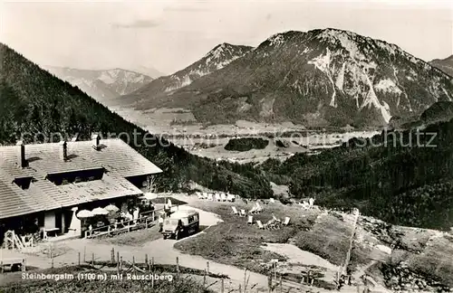 AK / Ansichtskarte Ruhpolding Steinbergalm mit Rauschberg Chiemgauer Alpen Ruhpolding