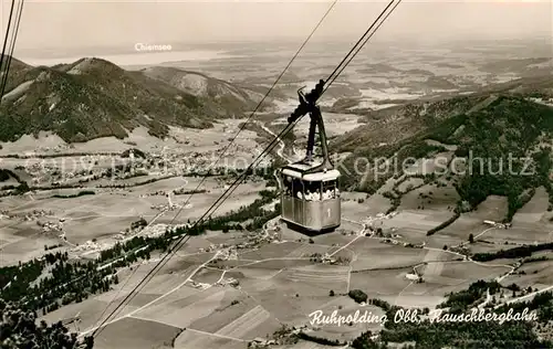 AK / Ansichtskarte Ruhpolding Rauschbergbahn Chiemgauer Alpen Fernsicht zum Chiemsee Ruhpolding