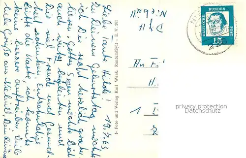 AK / Ansichtskarte Hoernum_Sylt Panorama Blick auf den Hafen Hoernum Sylt