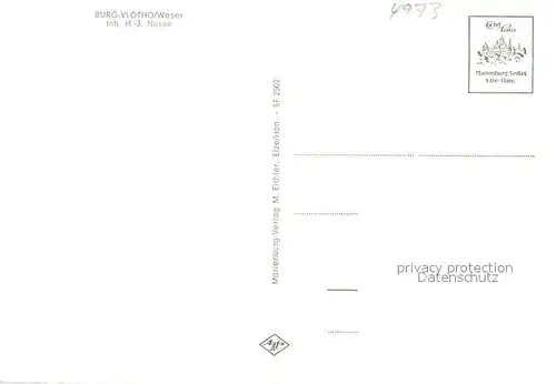 AK / Ansichtskarte Vlotho Burg Vlotho Weserpartie Terrasse Vlotho