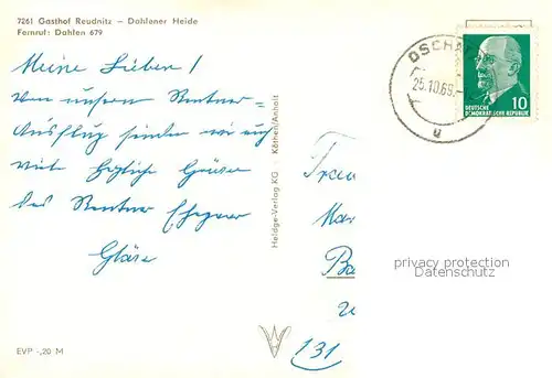 AK / Ansichtskarte Dahlen_Sachsen Gasthof Reudnitz Dahlener Heide Dahlen_Sachsen