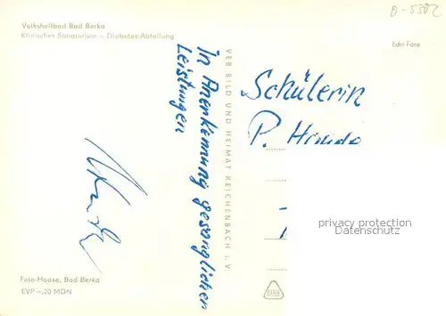 AK / Ansichtskarte Bad_Berka Klinisches Sanatorium Aufenthaltsraum Zimmer Krankenschwestern Bad_Berka