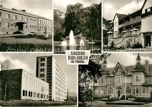 AK / Ansichtskarte Bad_Sulza Badehaus Schwanenteich Kurhaus Wismut Sanatorium Inhalatorium Bad_Sulza