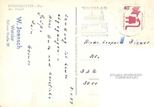 AK / Ansichtskarte Koenigslutter_Elm Am Markt Koenigslutter Elm