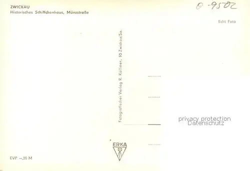 AK / Ansichtskarte Zwickau_Sachsen Historisches Schiffchenhaus Muenzstrasse Zwickau Sachsen