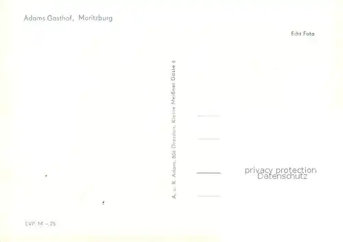 AK / Ansichtskarte Moritzburg_Sachsen Adams Gasthof Moritzburg Sachsen