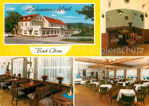 AK / Ansichtskarte Bad_Eilsen Lahmanns Hotel Gaststube Speisesaal  Bad_Eilsen