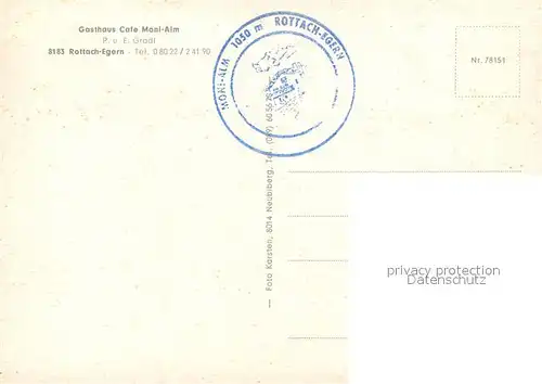 AK / Ansichtskarte Rottach Egern Gasthaus Cafe Moni Alm Rottach Egern
