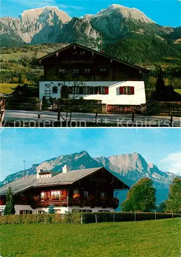 AK / Ansichtskarte Schoenau_Berchtesgaden Fremdenheim Sonnenbichl mit Goell Brett und Untersberg Schoenau Berchtesgaden