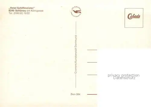 AK / Ansichtskarte Schoenau_Koenigssee Hotel Schiffmeister Hallenbad Gastraum Zimmer Schoenau Koenigssee