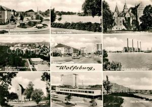 Rathaus 1968 Alte Ansichtskarte Postkarte BRD Wolfsburg Kulturzentrum u 