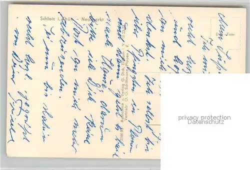 AK / Ansichtskarte Schleiz Neumarkt Schleiz