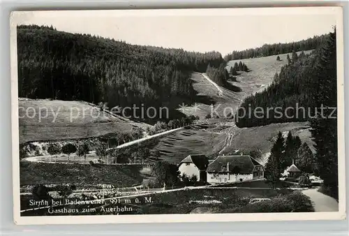 AK / Ansichtskarte Sirnitz_Badenweiler Gasthaus zum Auerhahn Sirnitz_Badenweiler
